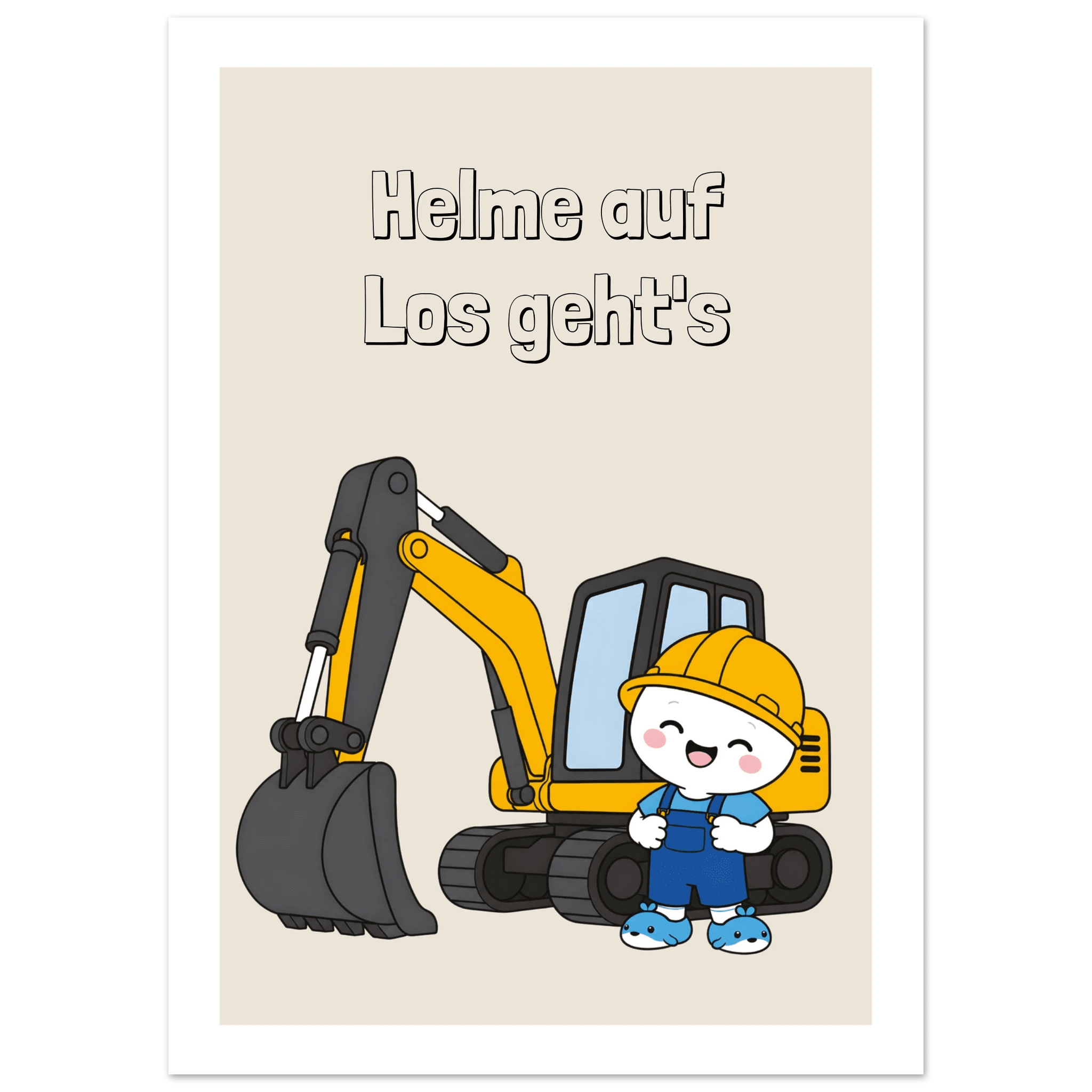 Baggerposter | Lille - Helm auf, los geht's! poster