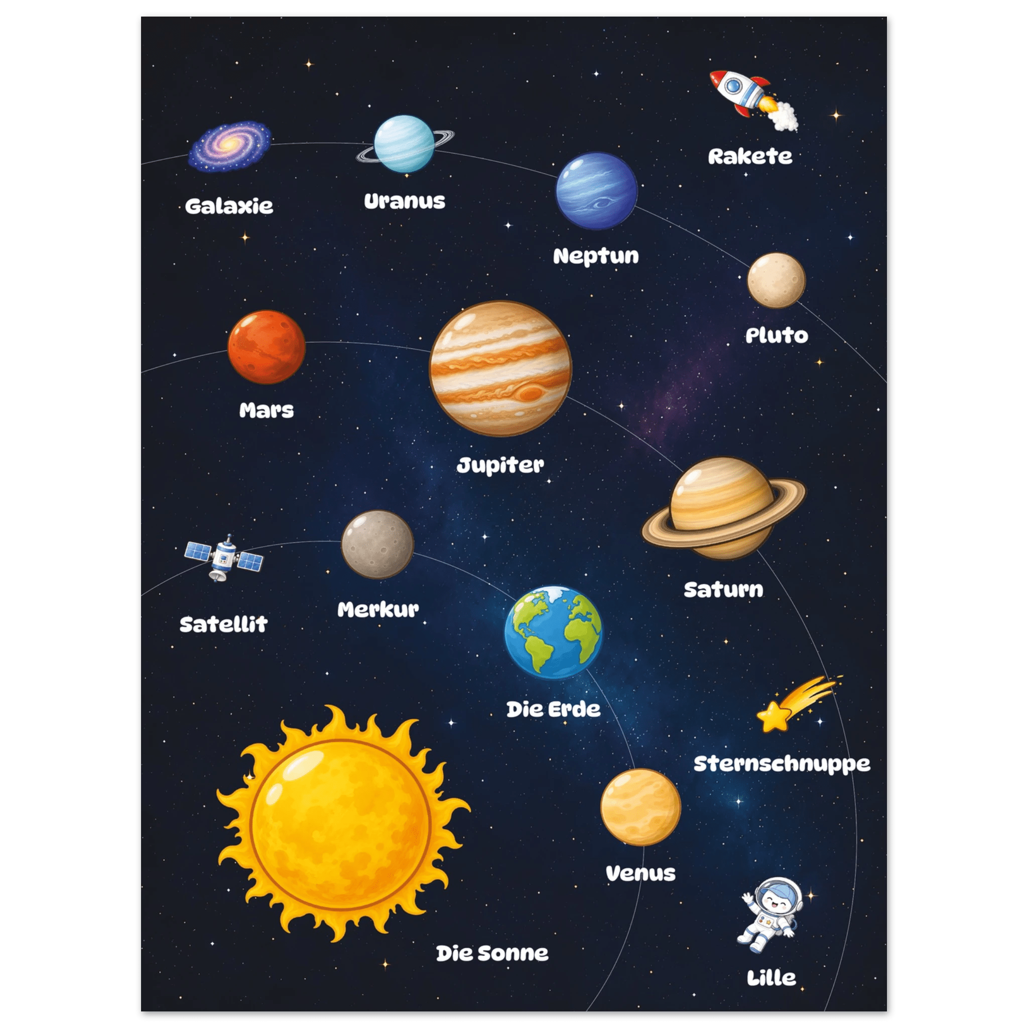 Lilles Weltraumposter poster