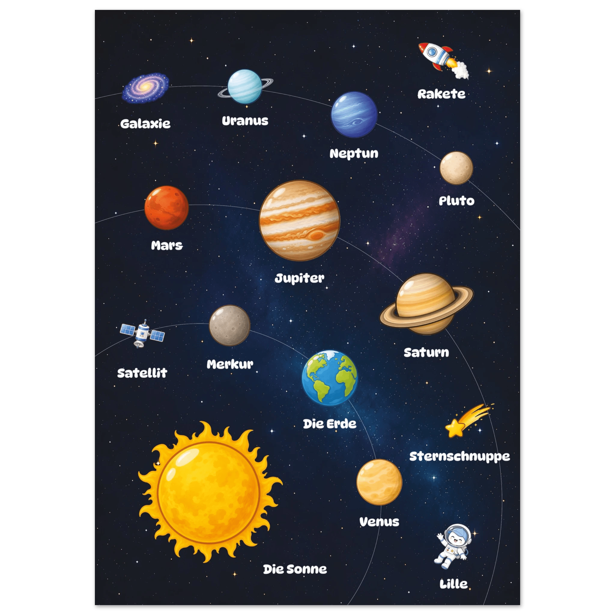 Lilles Weltraumposter poster