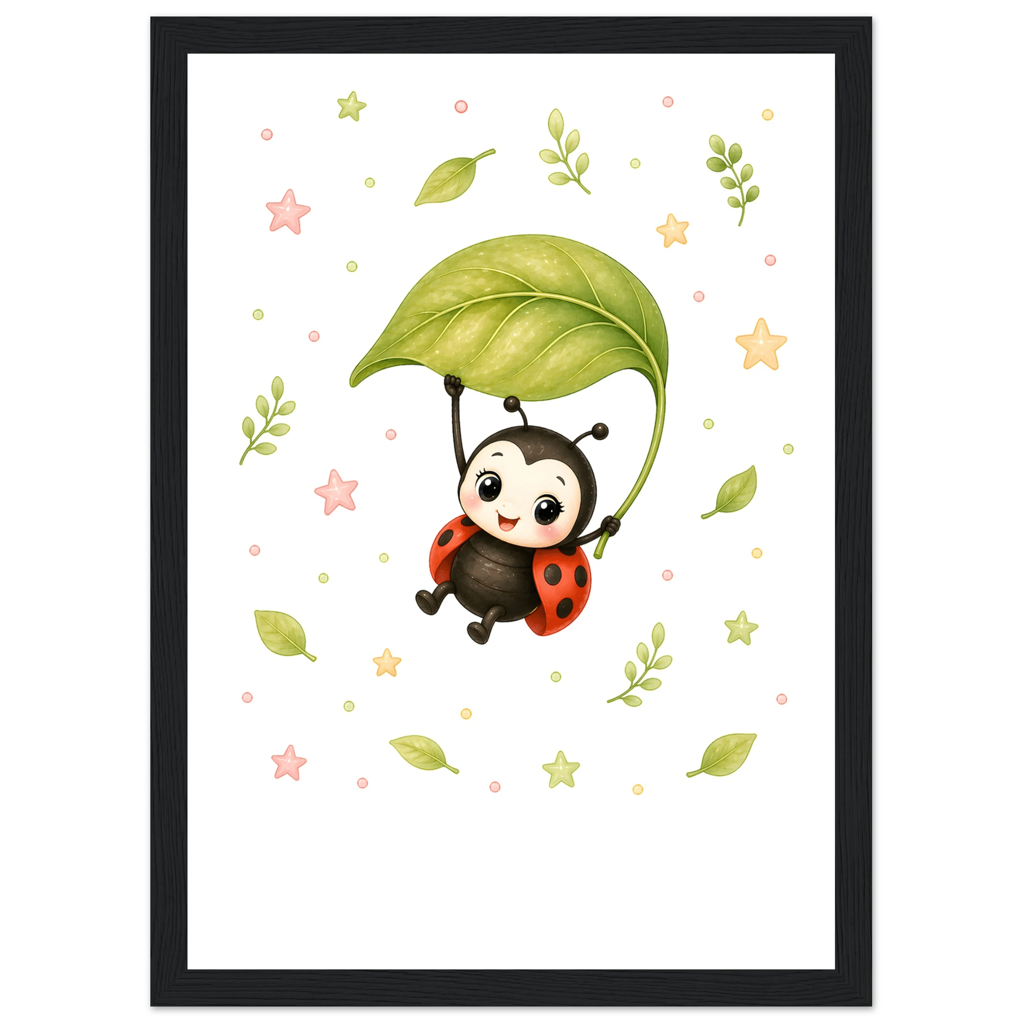 Nyckelpiga med personligt namn & text poster
