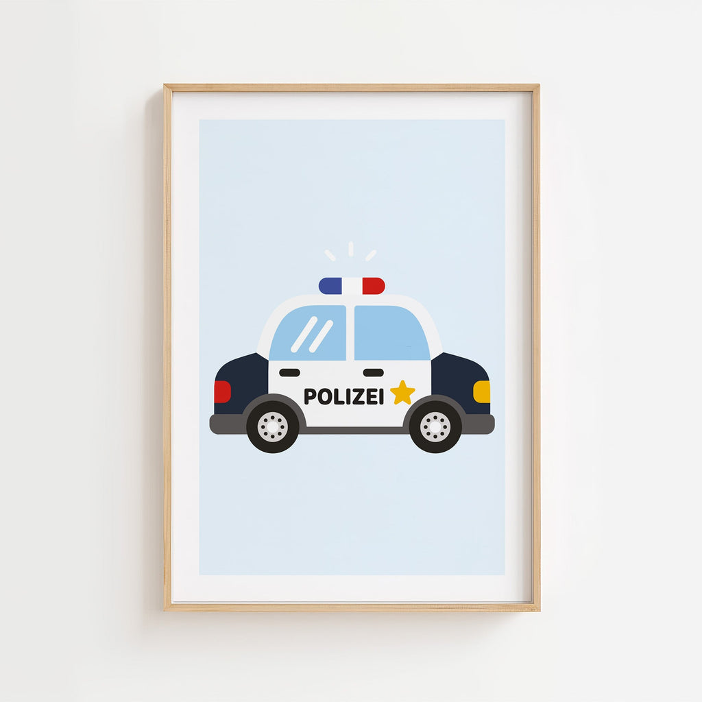 Polizeiauto Poster poster