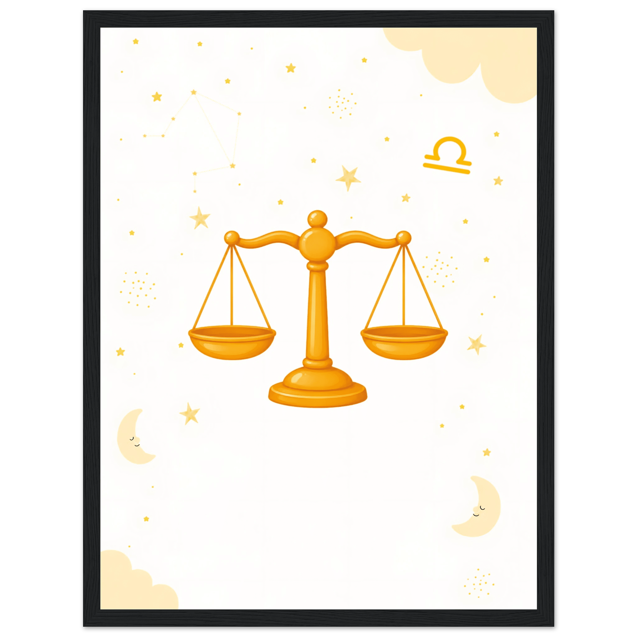 Sternzeichen Waage mit Namen poster