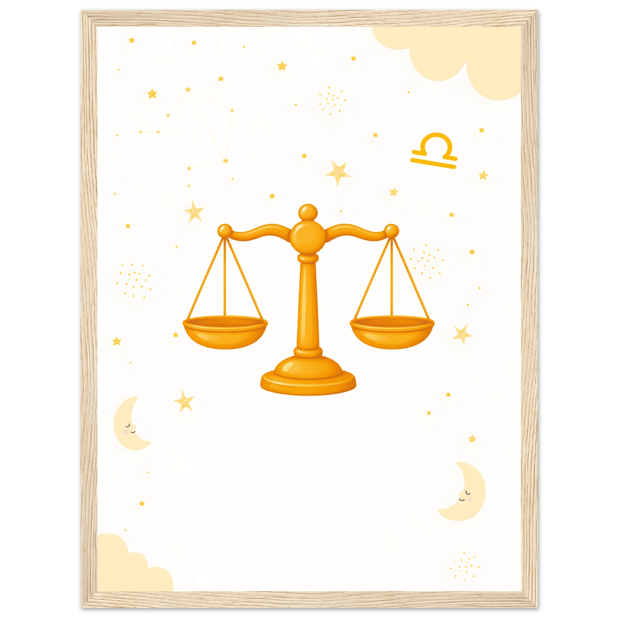 Sternzeichen Waage mit Namen poster