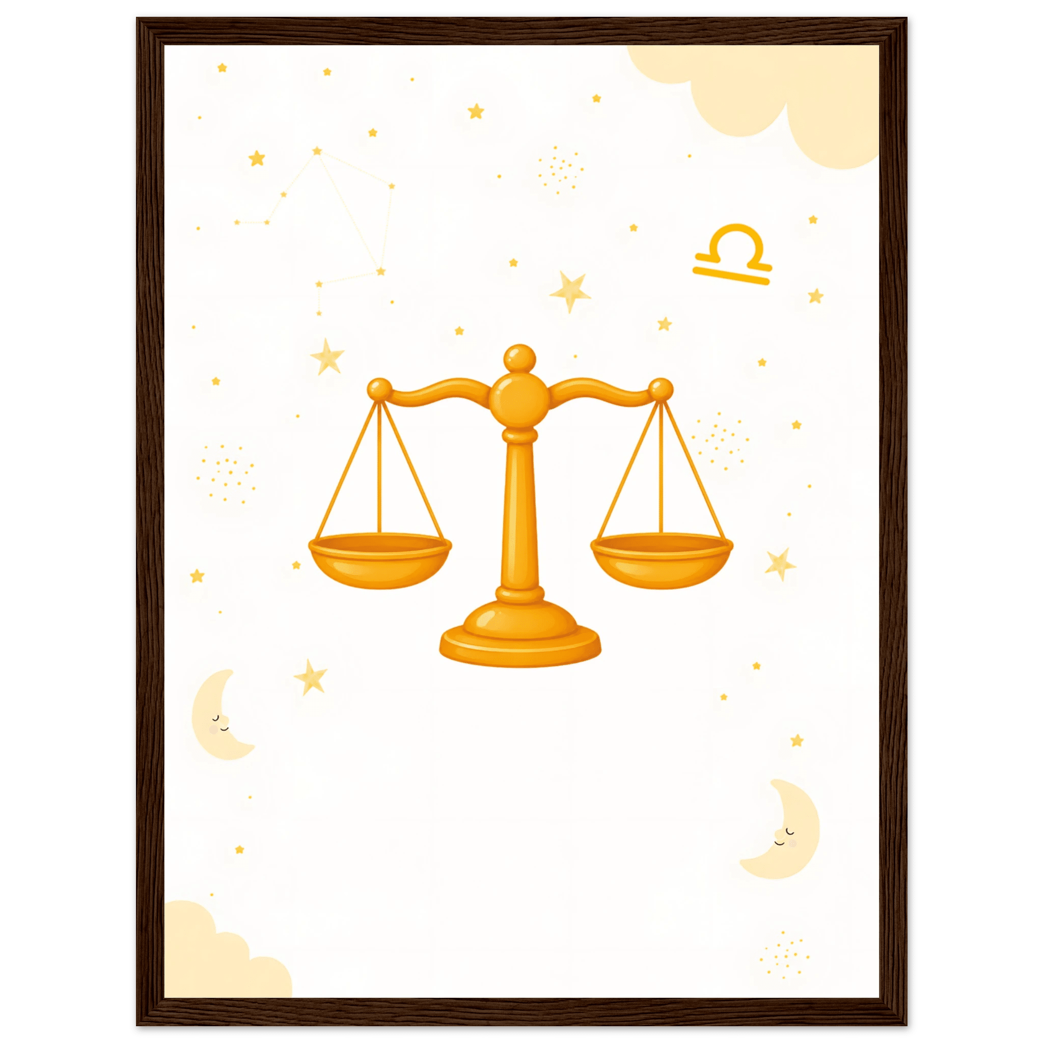 Sternzeichen Waage mit Namen poster