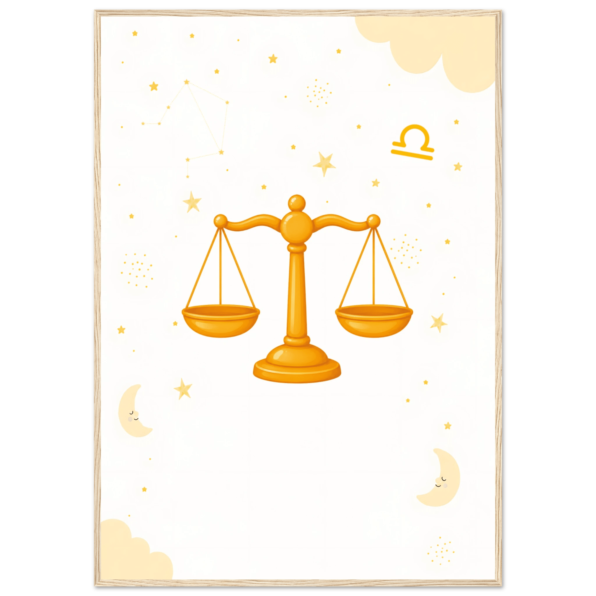 Sternzeichen Waage mit Namen poster
