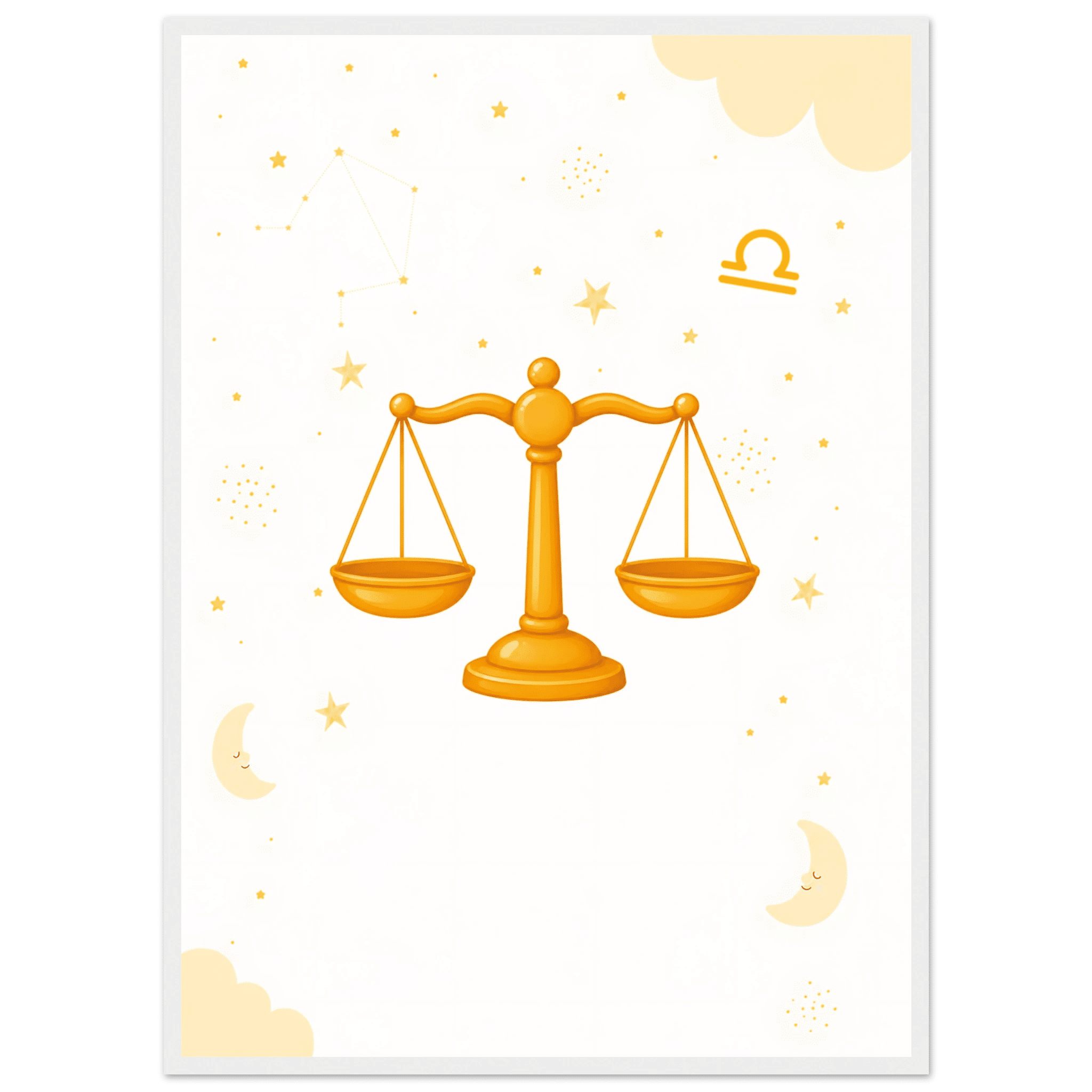 Sternzeichen Waage mit Namen poster