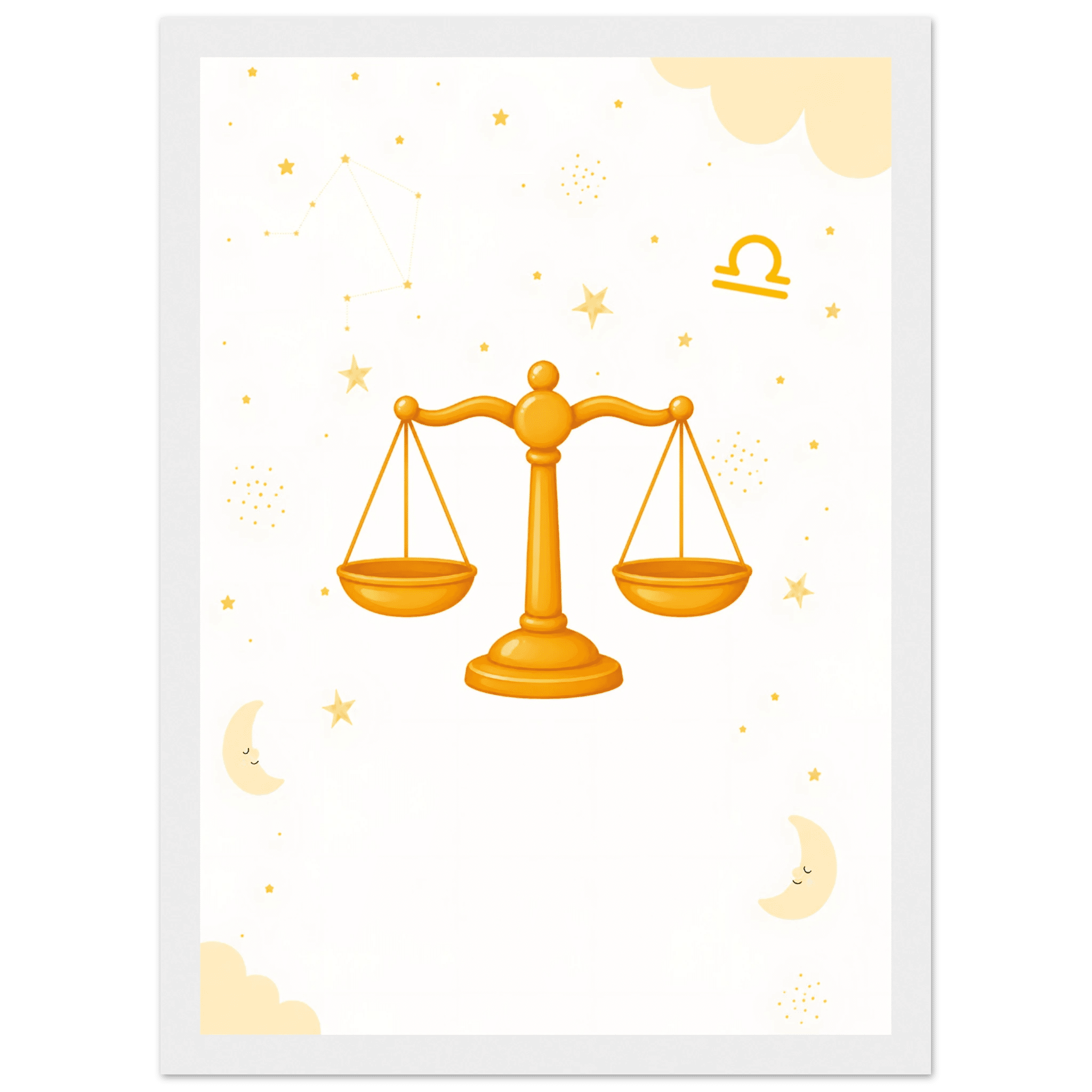 Sternzeichen Waage mit Namen poster