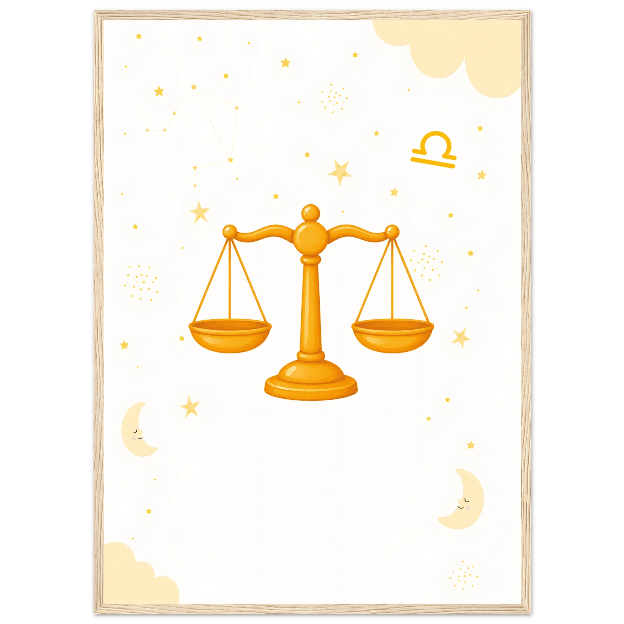 Sternzeichen Waage mit Namen poster