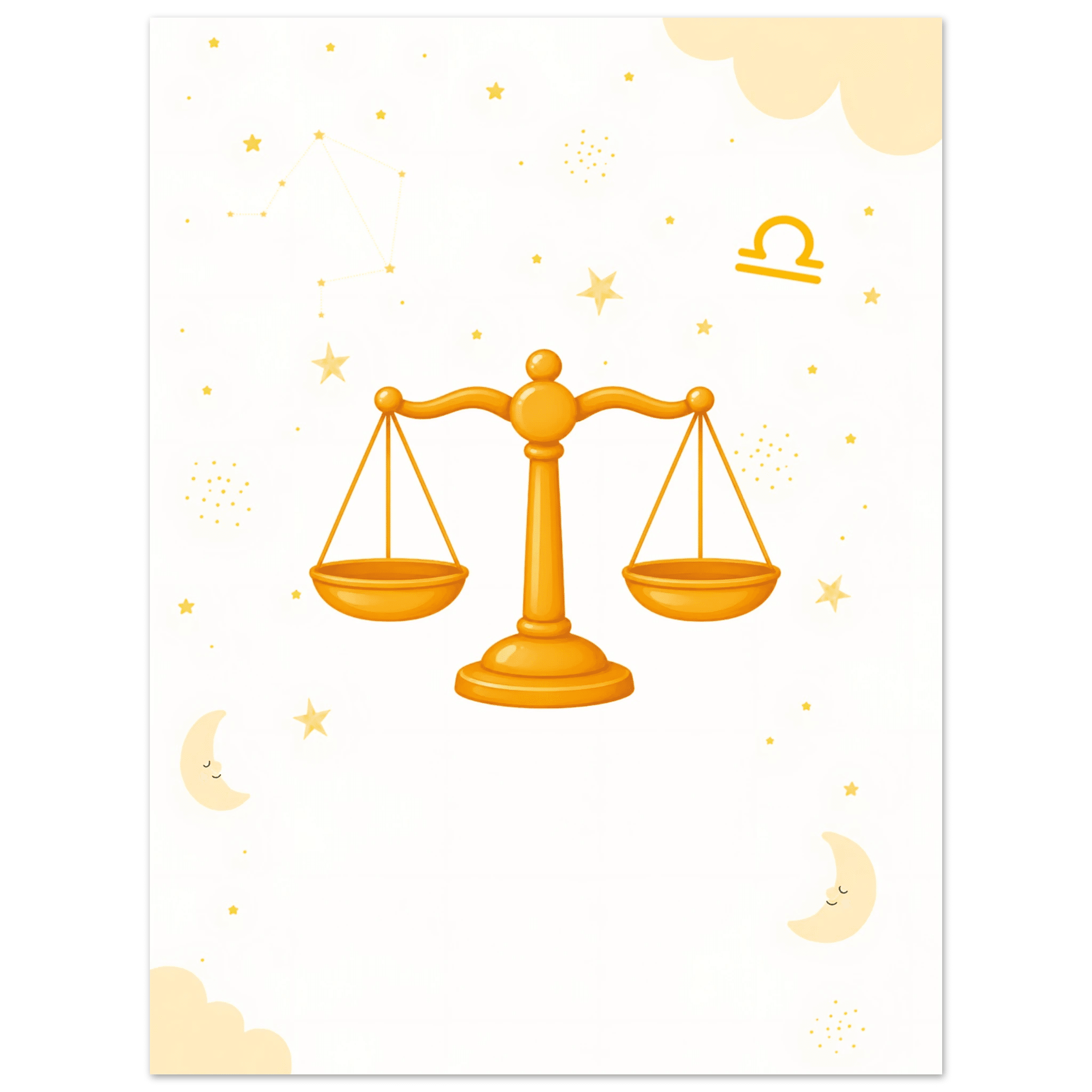 Sternzeichen Waage mit Namen poster