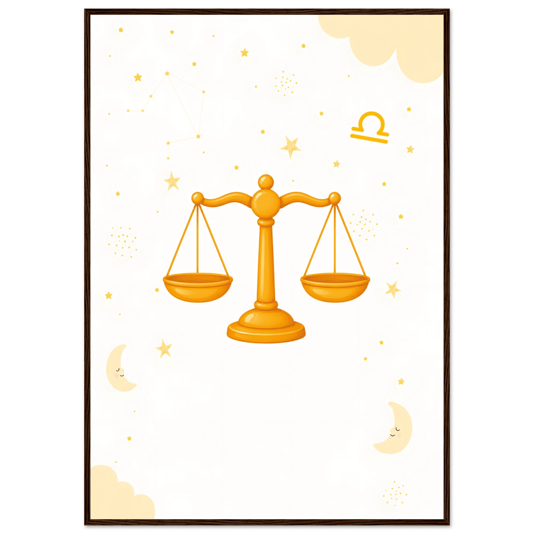 Sternzeichen Waage mit Namen poster
