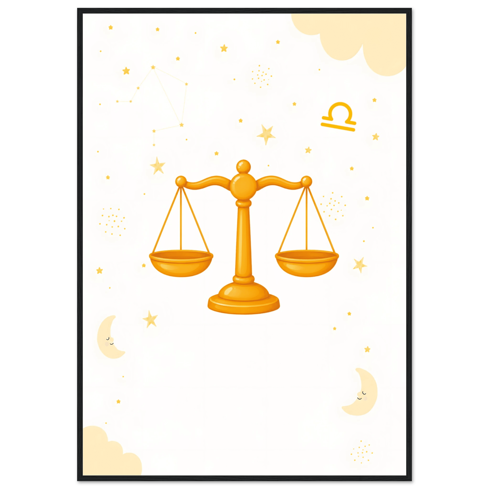 Sternzeichen Waage mit Namen poster
