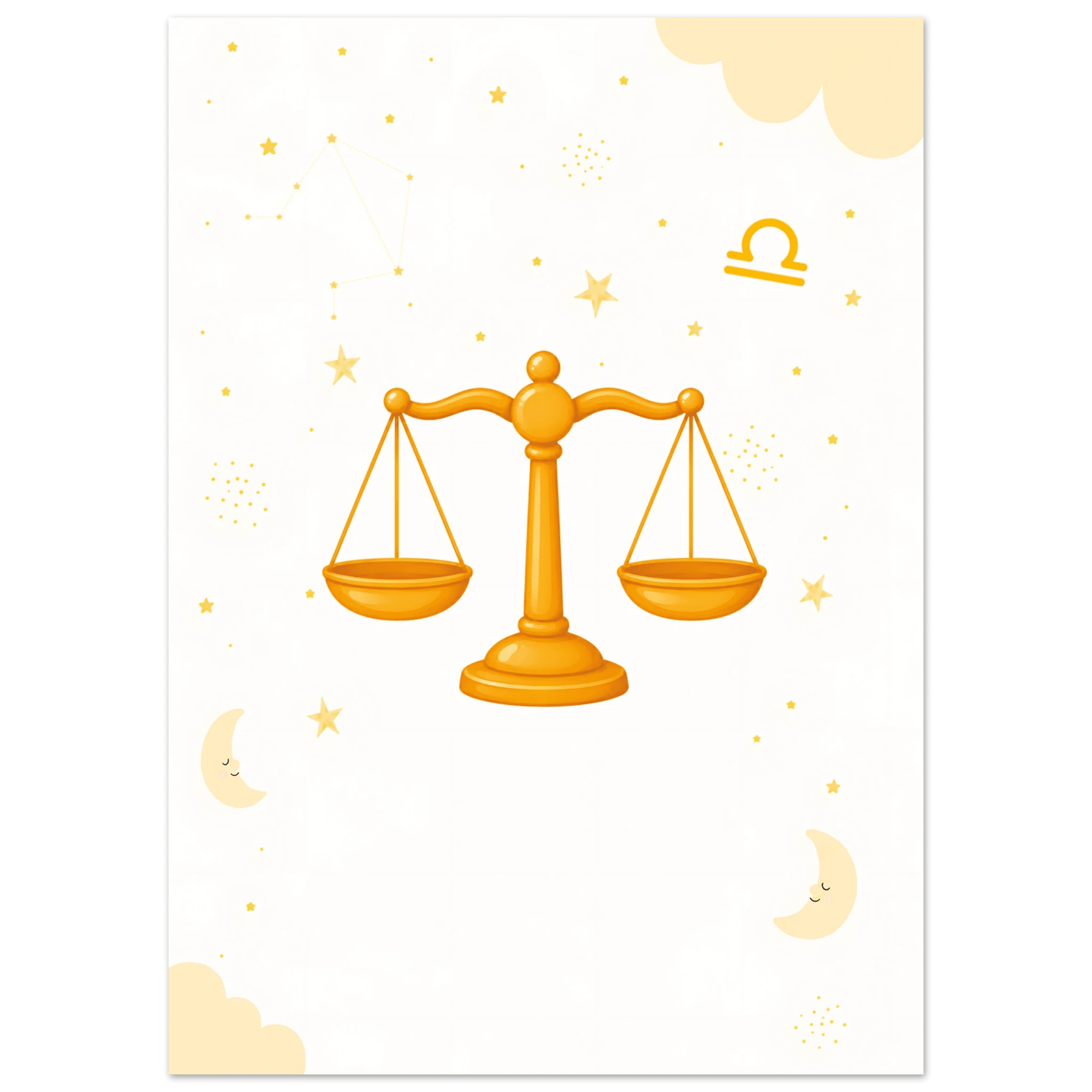 Sternzeichen Waage mit Namen poster