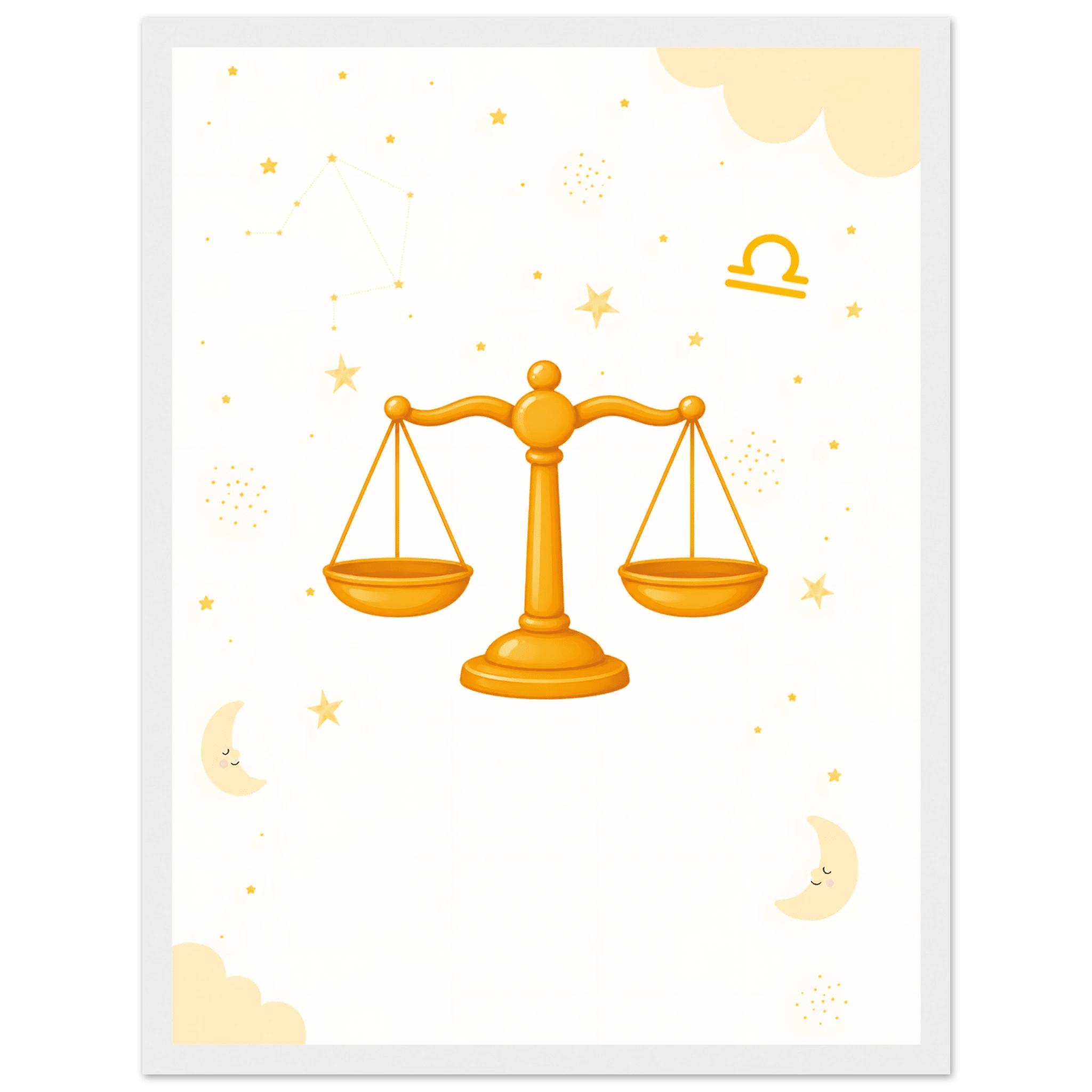 Sternzeichen Waage mit Namen poster