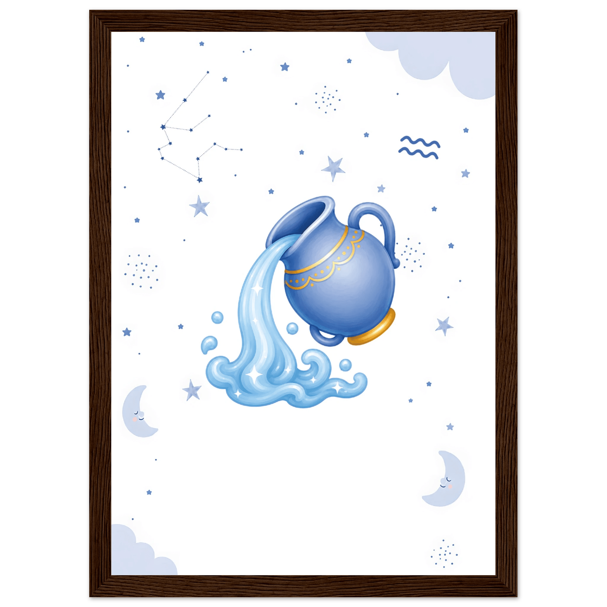 Sternzeichen Wassermann mit Namen poster