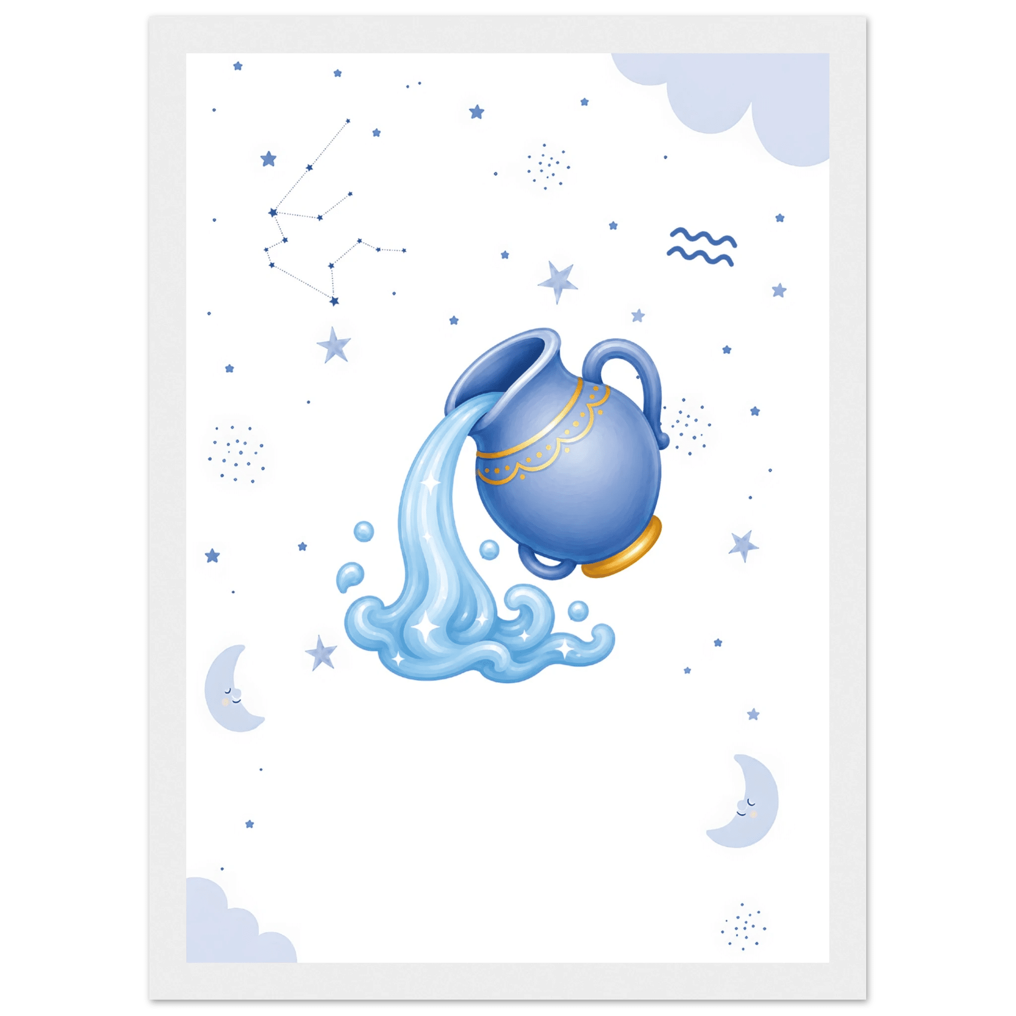 Sternzeichen Wassermann mit Namen poster