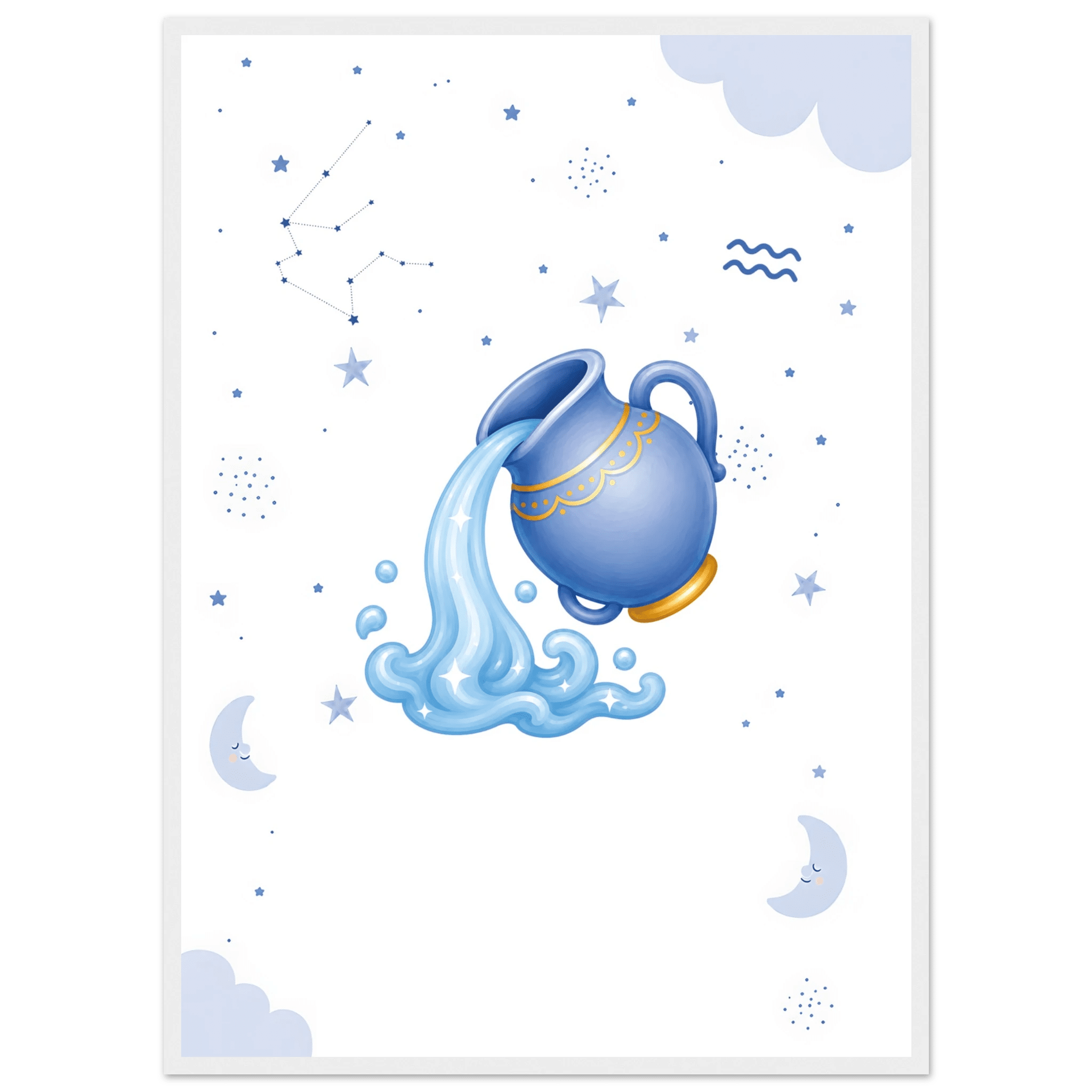 Sternzeichen Wassermann mit Namen poster