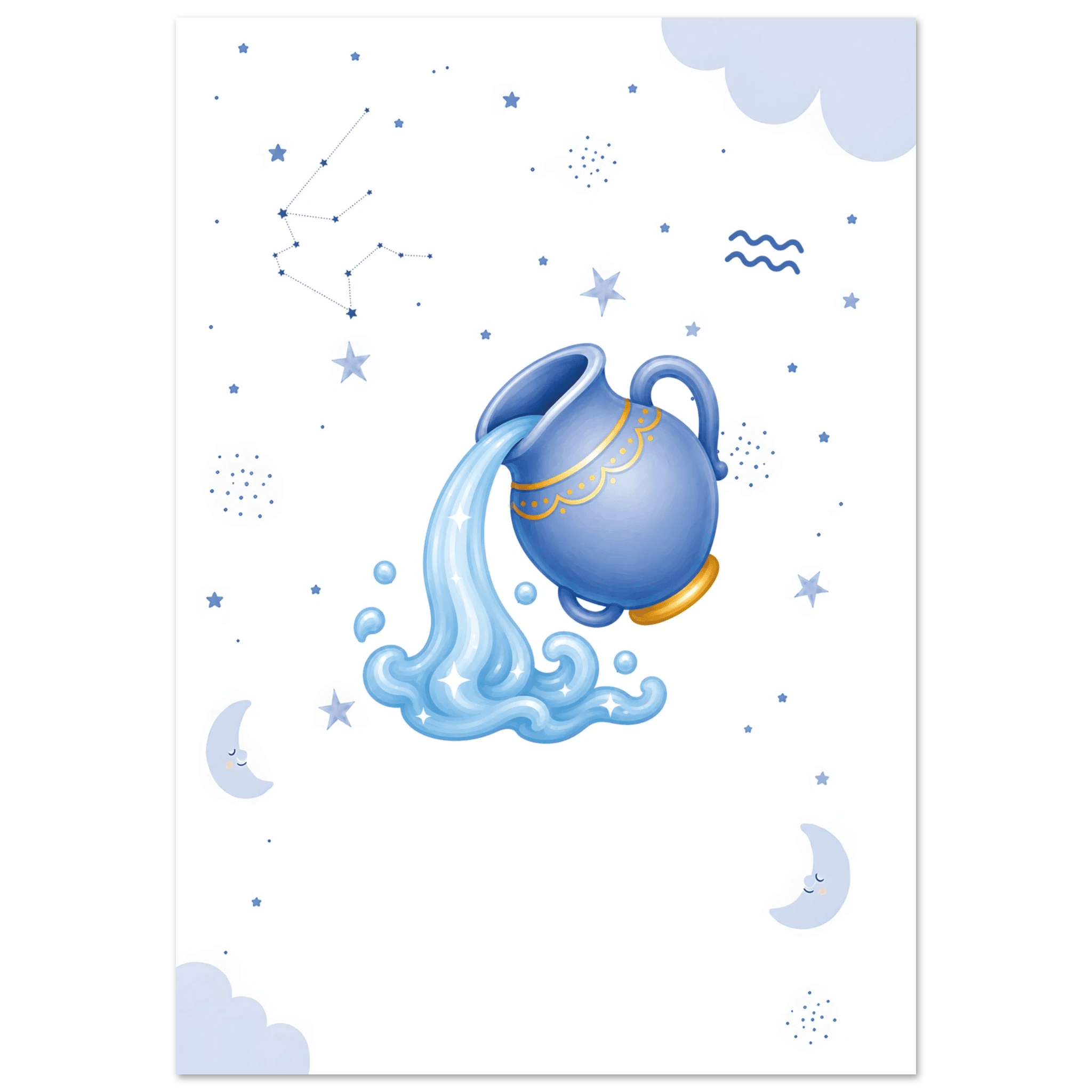 Sternzeichen Wassermann mit Namen poster