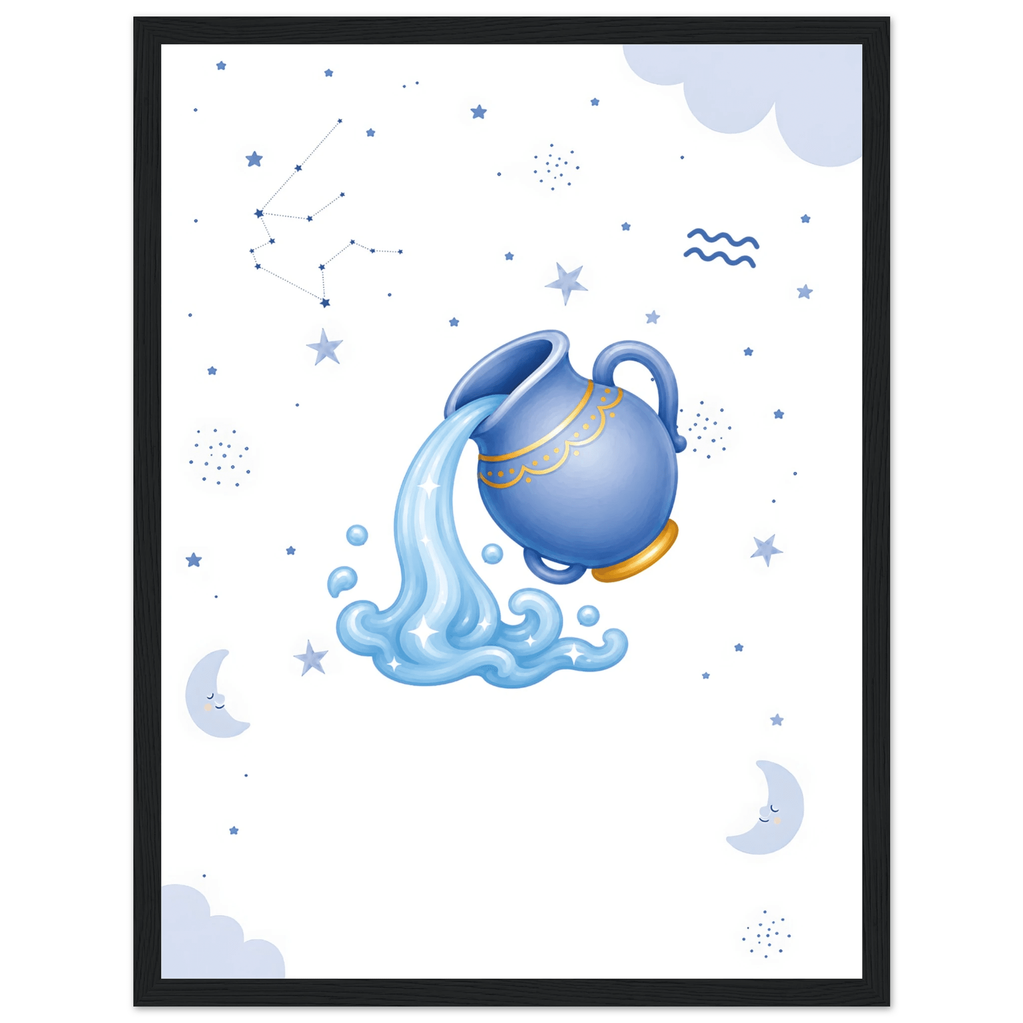 Sternzeichen Wassermann mit Namen poster