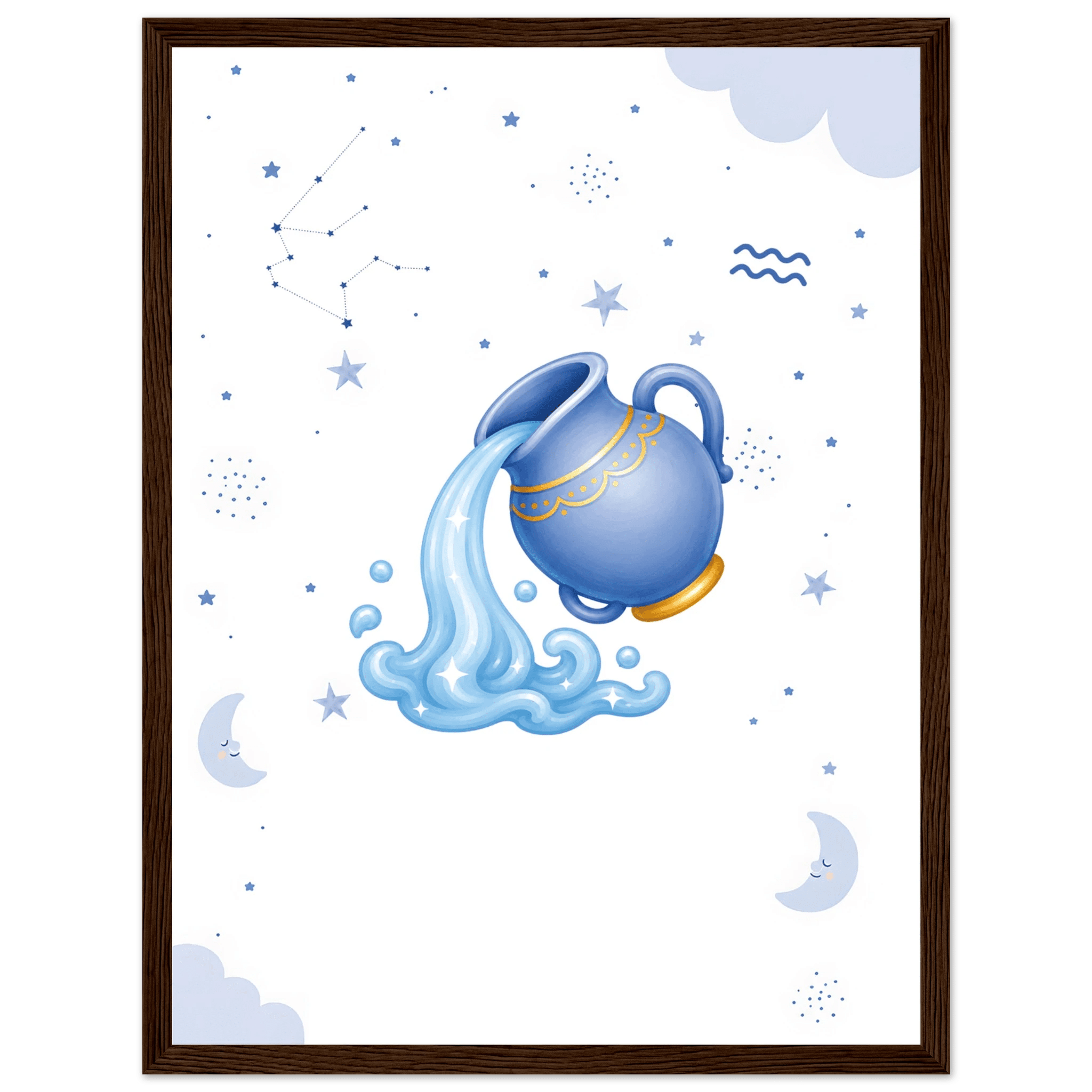 Sternzeichen Wassermann mit Namen poster