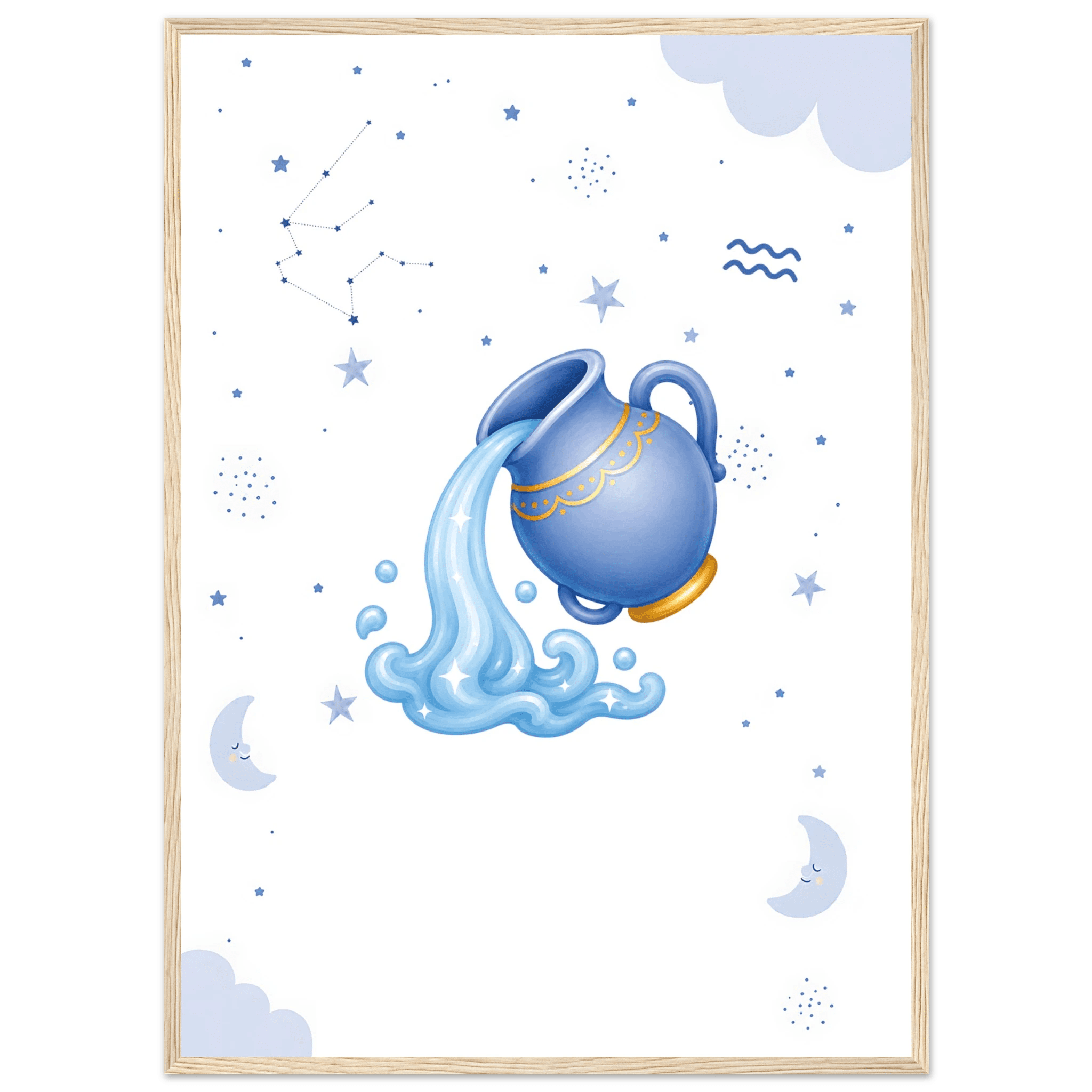 Sternzeichen Wassermann mit Namen poster