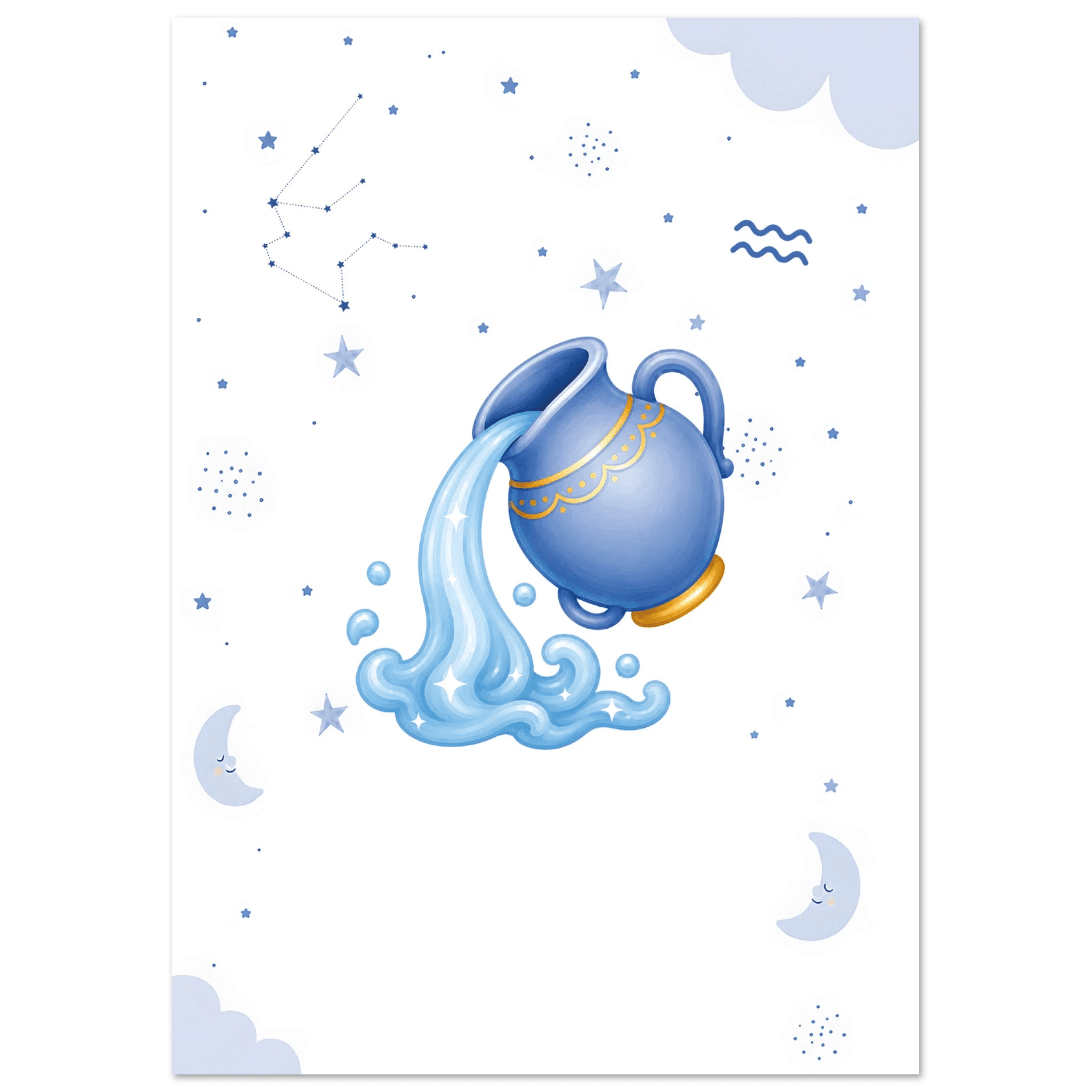 Sternzeichen Wassermann mit Namen poster
