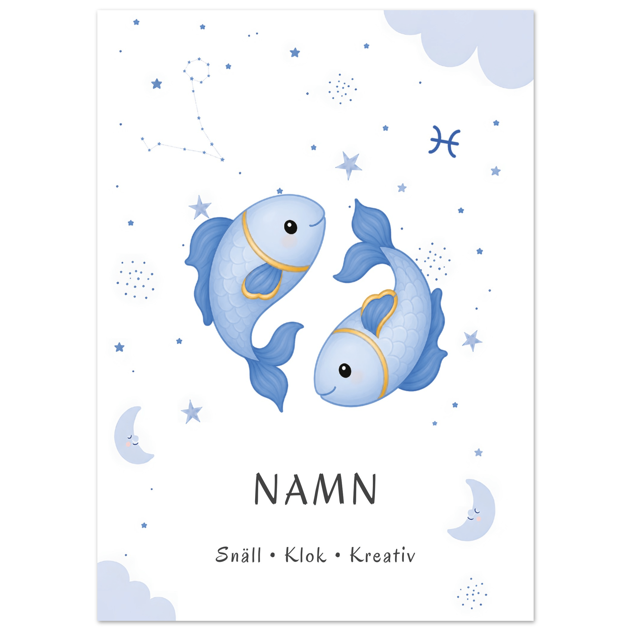 Stjärntecken fiskarna med namn poster