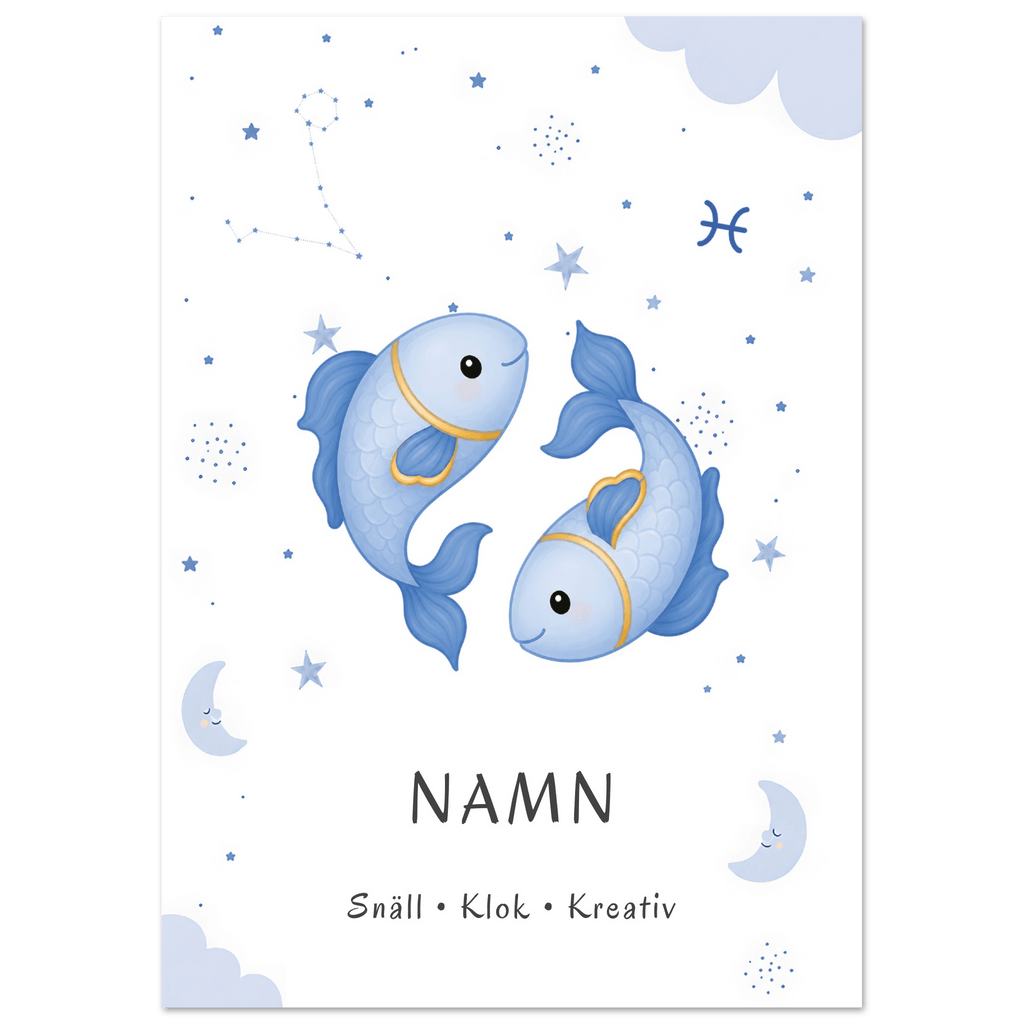 Stjärntecken fiskarna med namn poster