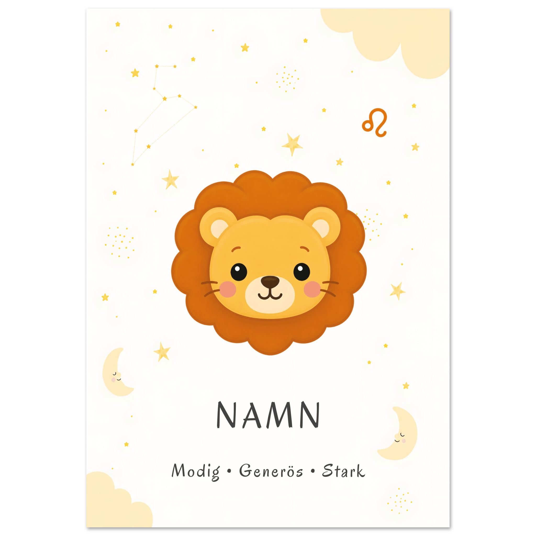 Stjärntecken lejonet med namn poster