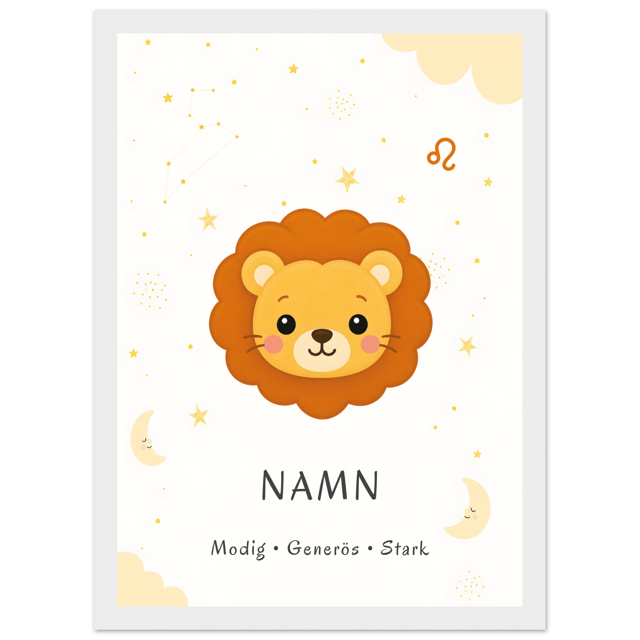 Stjärntecken lejonet med namn poster