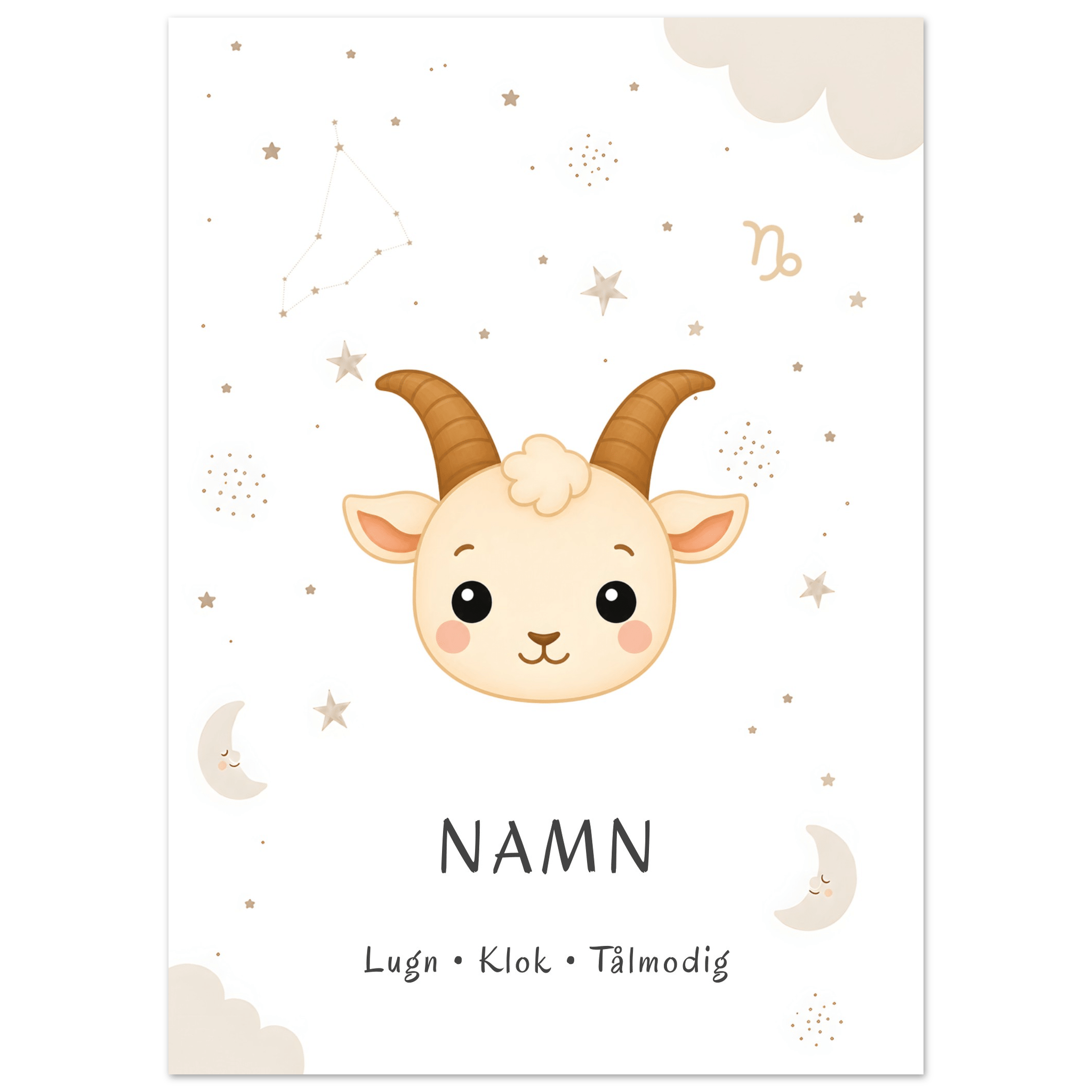 Stjärntecken stenbocken med namn poster