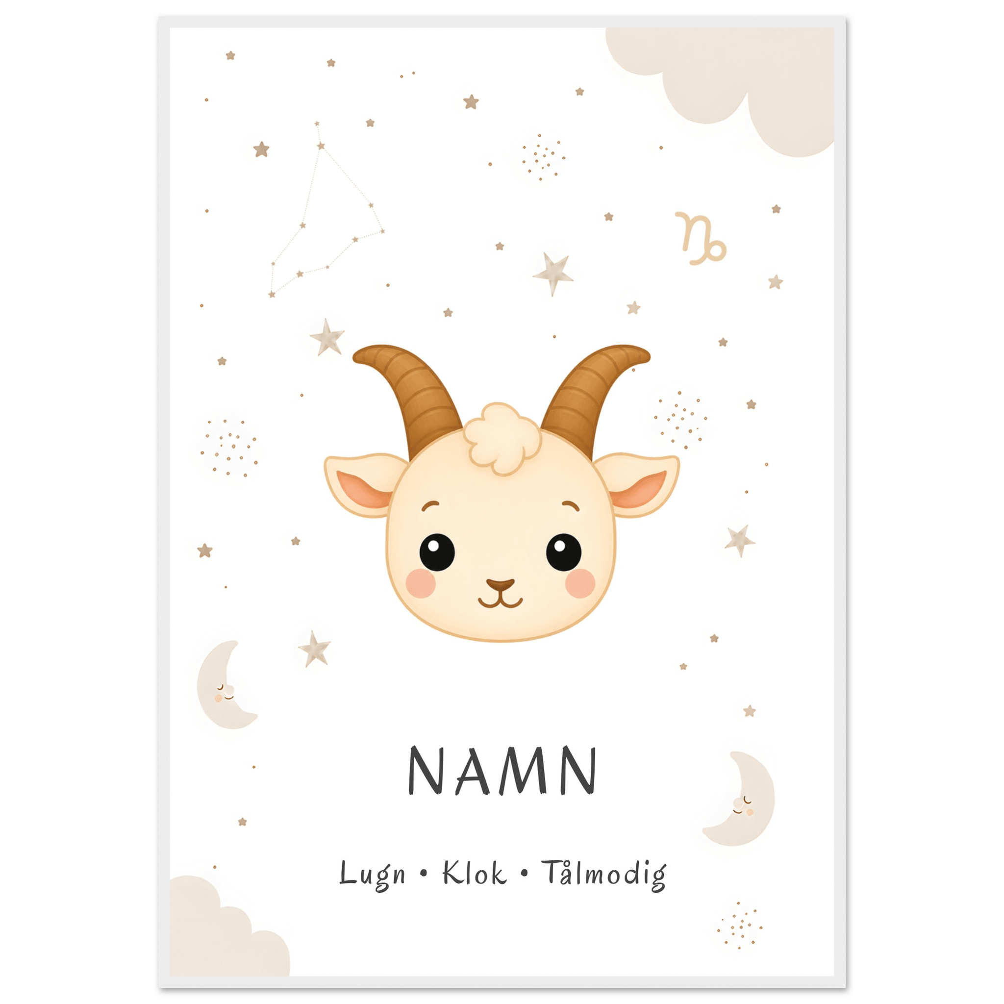 Stjärntecken stenbocken med namn poster