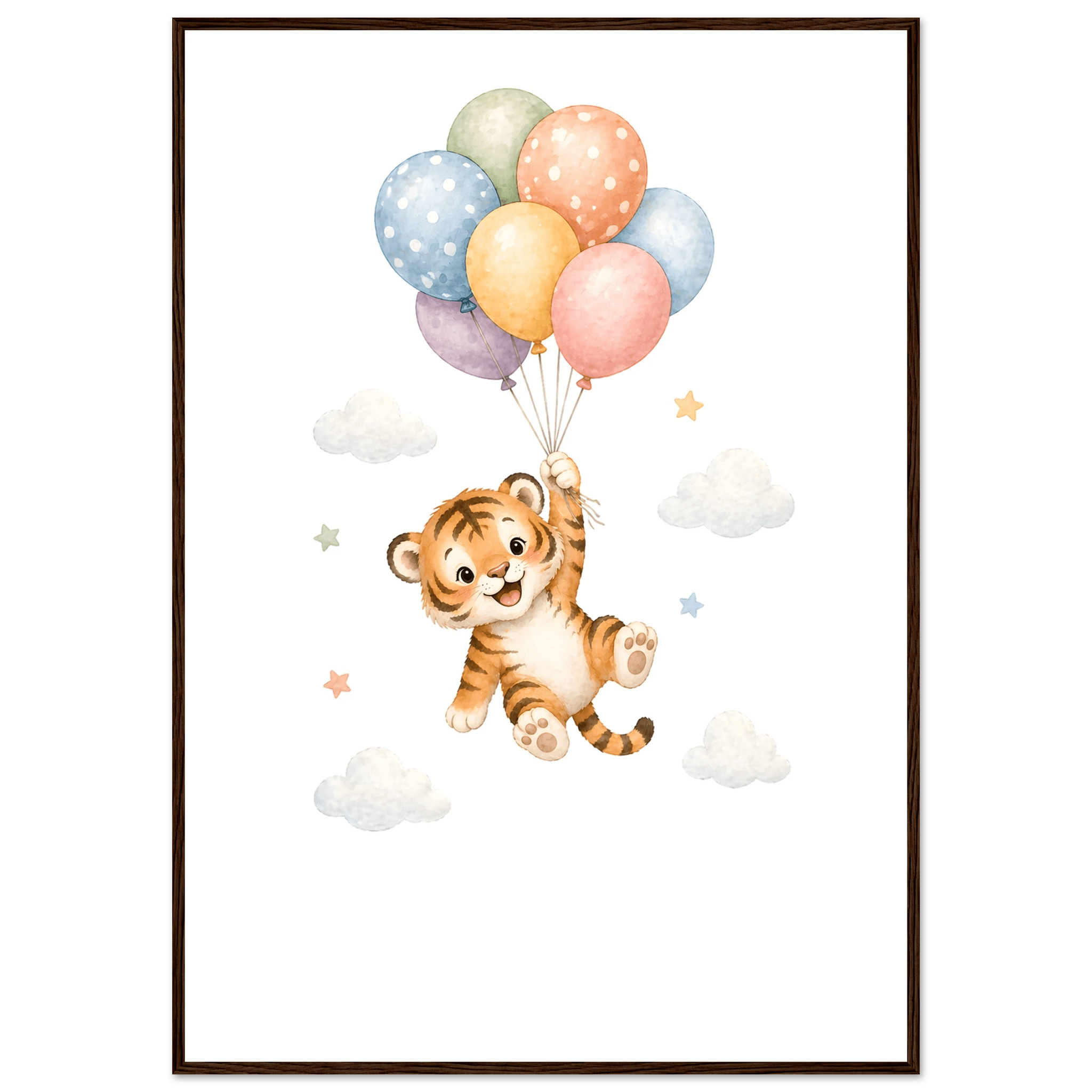 Tiger med personligt namn & text poster