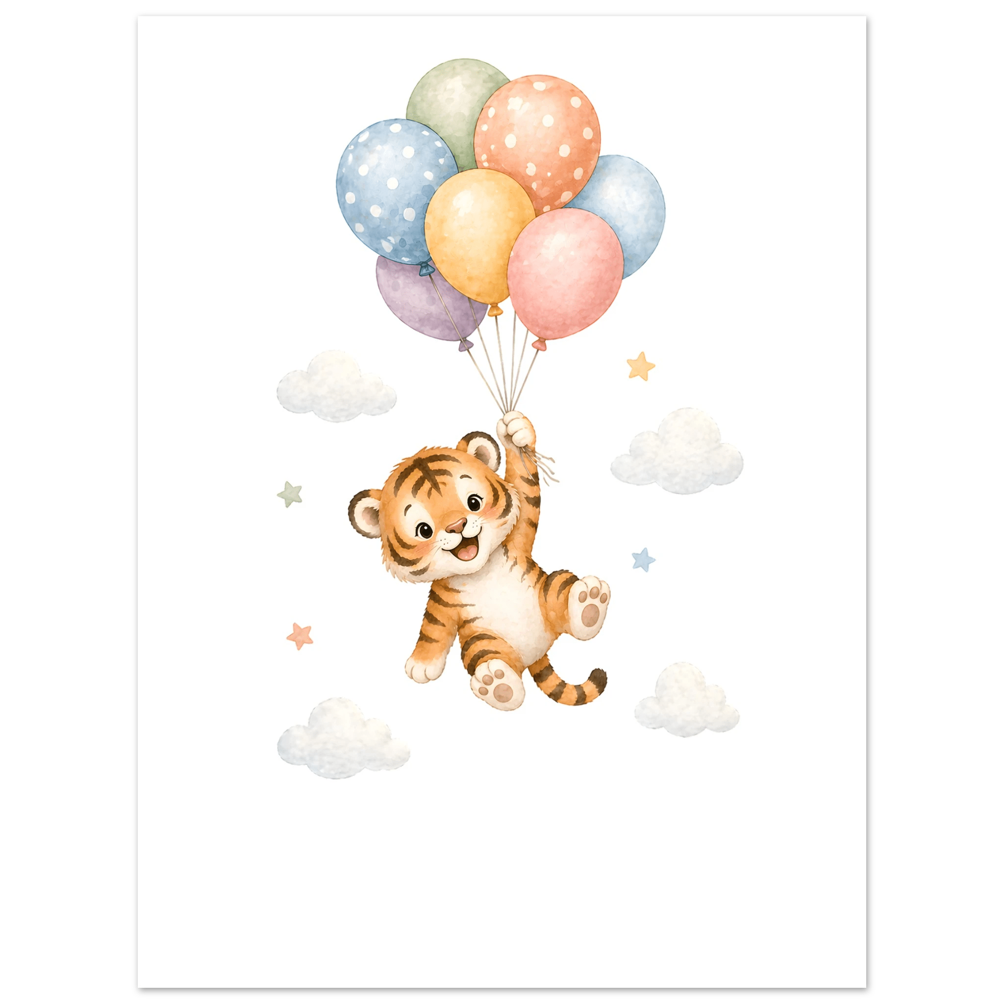 Tiger med personligt namn & text poster