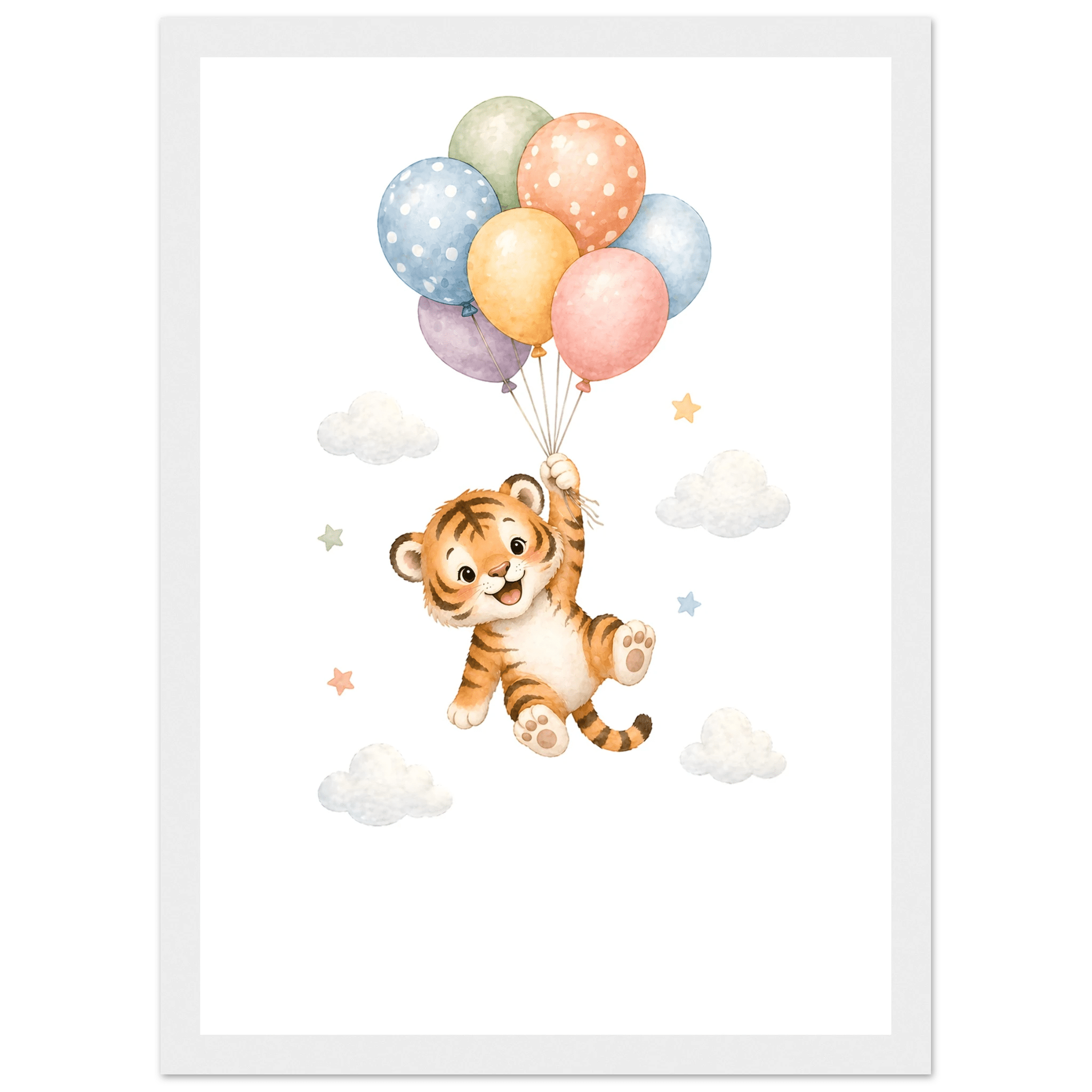 Tiger med personligt namn & text poster